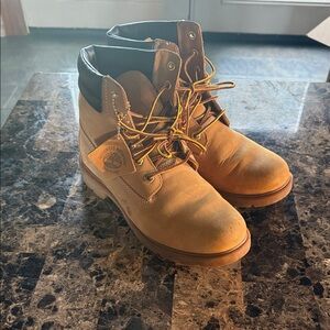Timberland Tan Leather Combat Boots